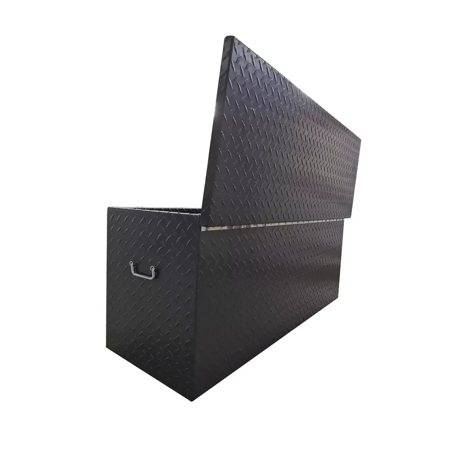 صناديق أدوات الشاحنات ذات الفتح العلوي مع رش الطاقة السوداء