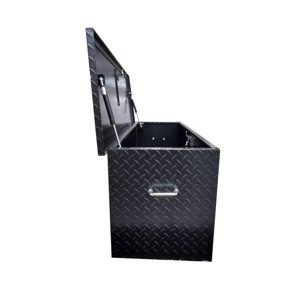 صناديق أدوات الشاحنات ذات الفتح العلوي مع رش الطاقة السوداء