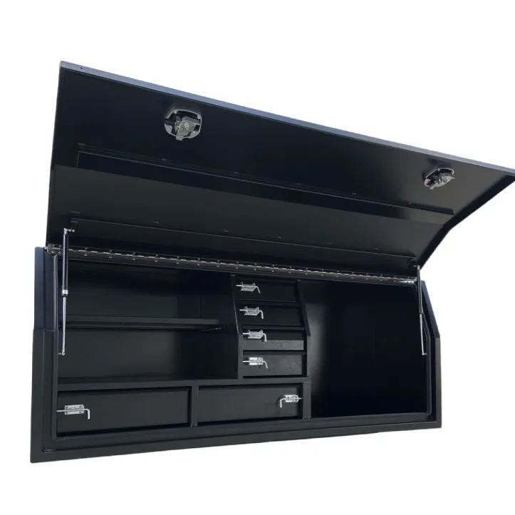 صندوق أدوات الفتح الجانبي من الألومنيوم المسطح