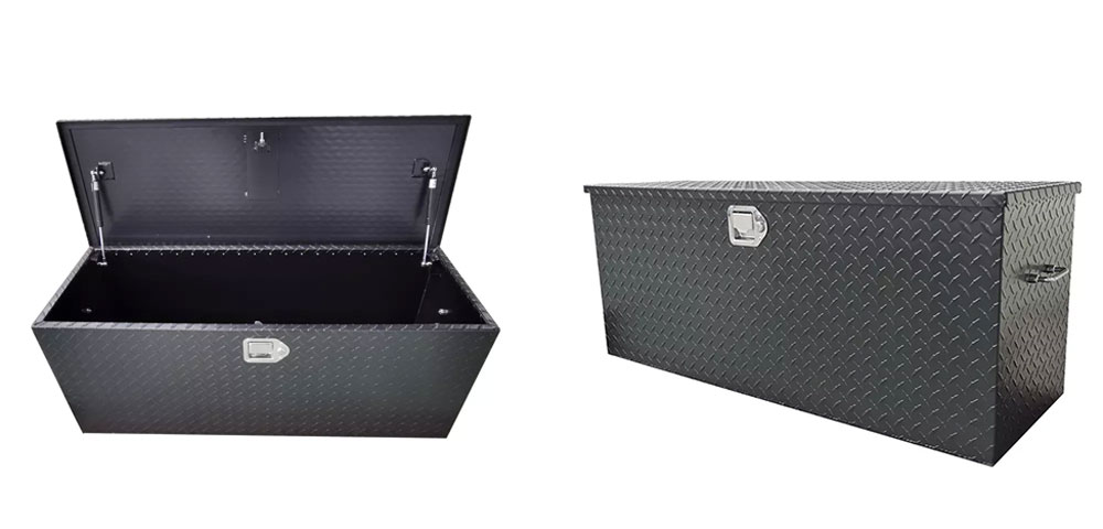 صناديق أدوات الشاحنات ذات الفتح العلوي مع رش الطاقة السوداء صناديق أدوات الشاحنات ذات الفتح العلوي مع رش الطاقة السوداء