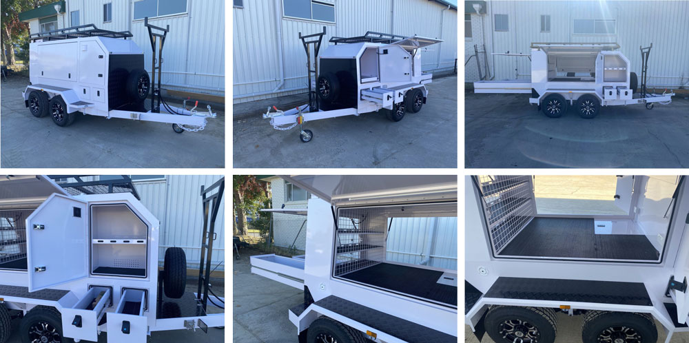 مقطورة تاجر ذات محاور مزدوجة كبيرة الحجم مقطورة تاجر ذات محاور مزدوجة كبيرة الحجم