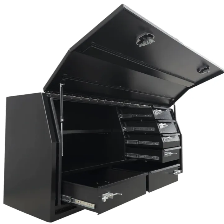 صناديق أدوات الشاحنة والمقطورة ذات الفتح الجانبي المصنوعة من الألومنيوم صناديق أدوات الشاحنة والمقطورة ذات الفتح الجانبي المصنوعة من الألومنيوم